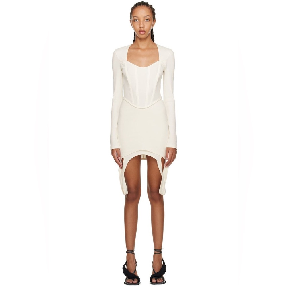 Dion Lee Off-White Double Lock Corset Minidress